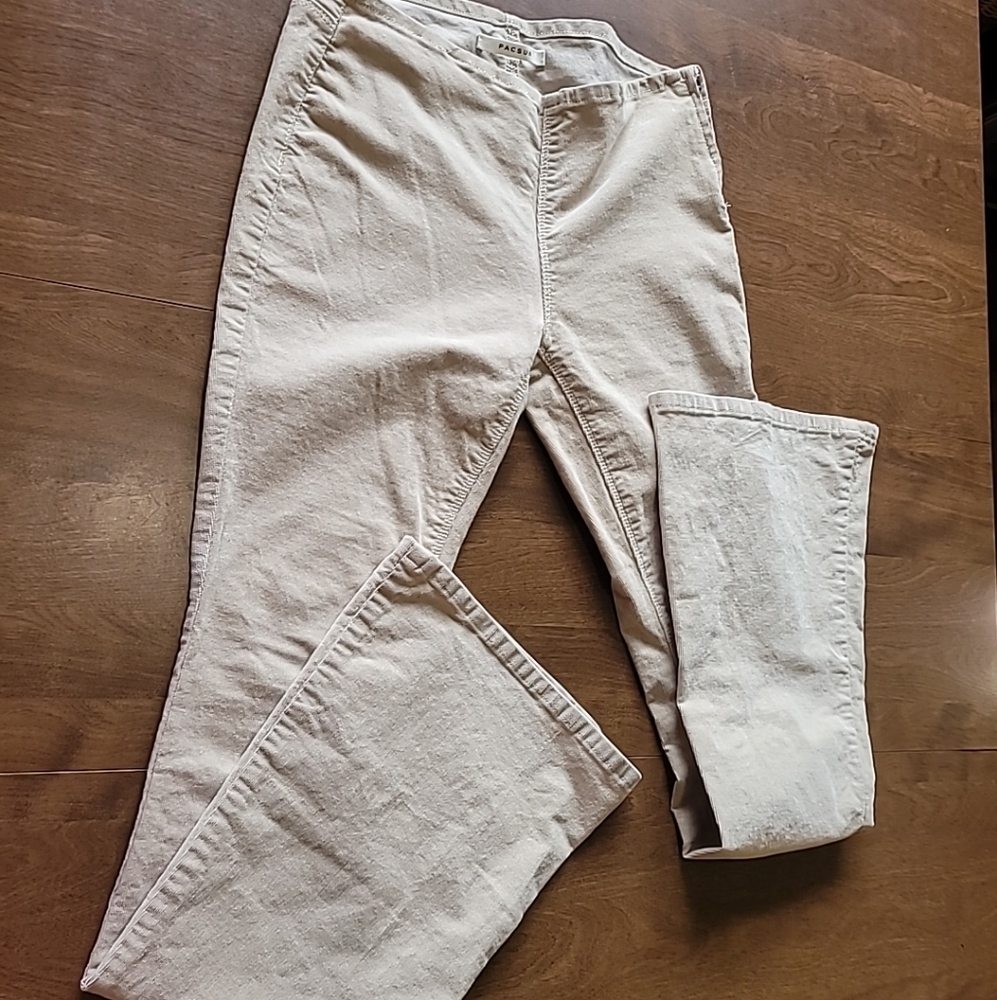 PacSun Cement‎ Corduroy Low Rise Flare Pants Womens Size 26 Casual Soft Retro